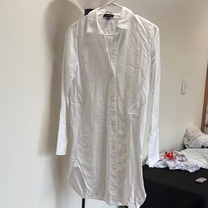 Women’s White Button-Up Dress